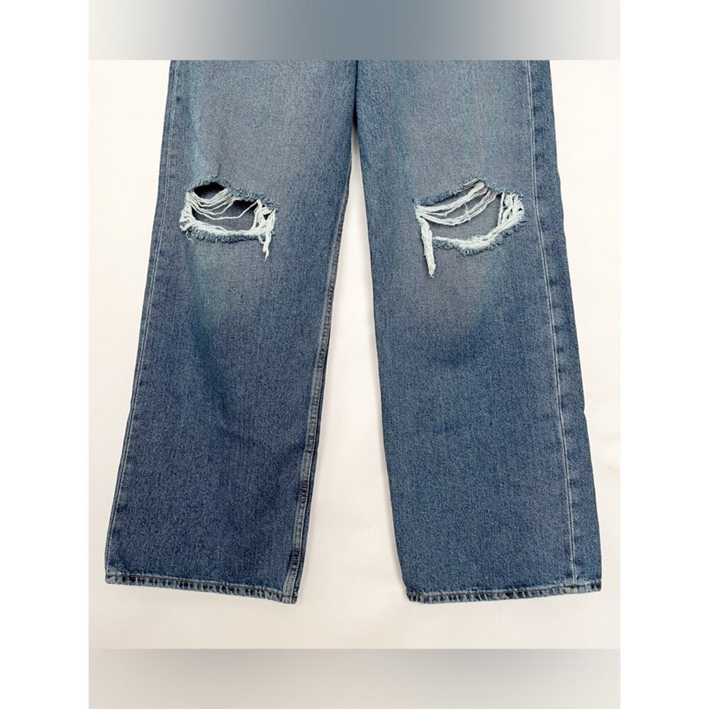 Levi’s Premium Denim Wide Leg High Waist High Loose Jean Distressed Size 29 Blue - Picture 4 of 16